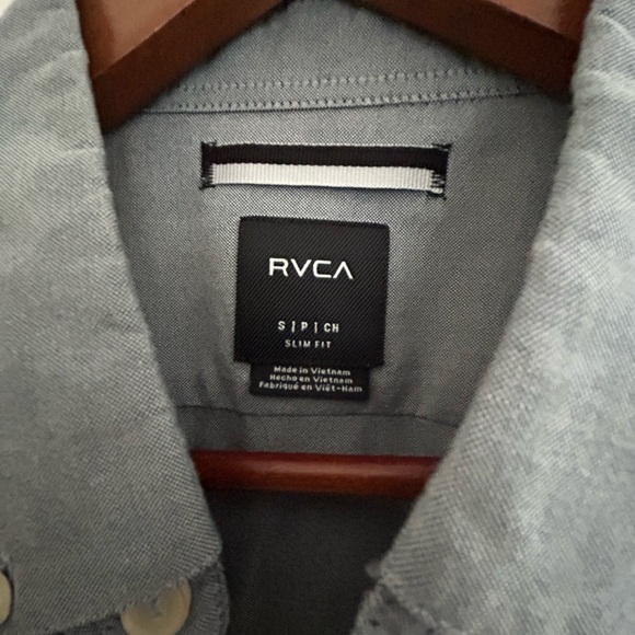 RVCA blue Button-Up Shirt SZ SMALL NWOT - Picture 6 of 8